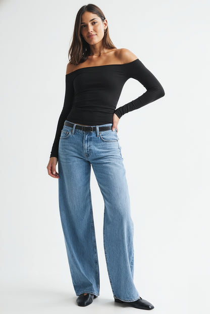 Long Sleeve Off-Shoulder Top