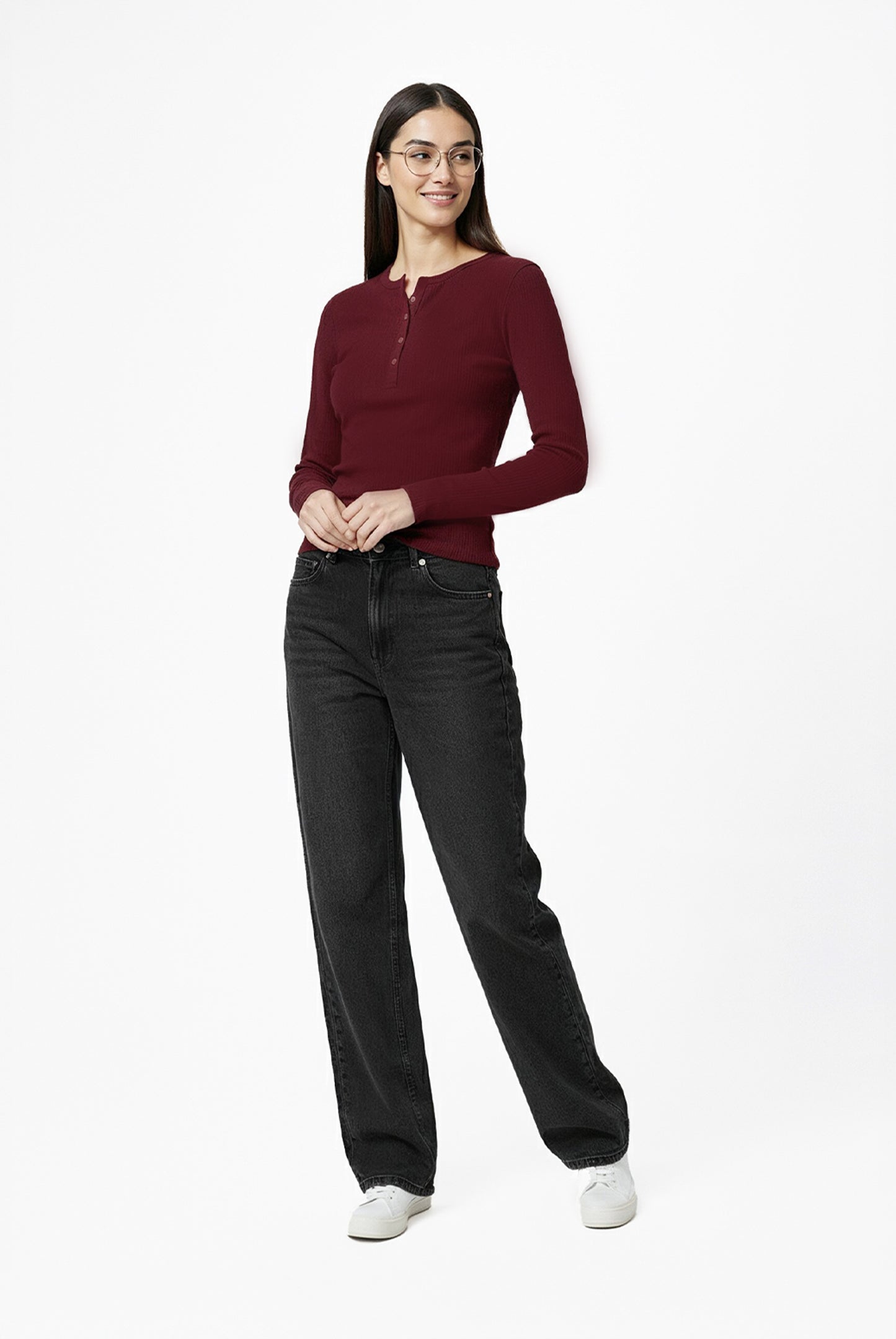 Long Sleeve Henley Top