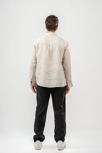 Sleeved Pure Linen Shirts