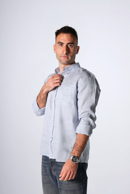 Long Sleeve Pure Linen Shirts
