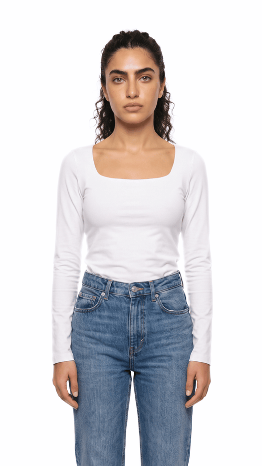 Long Sleeve Squared top