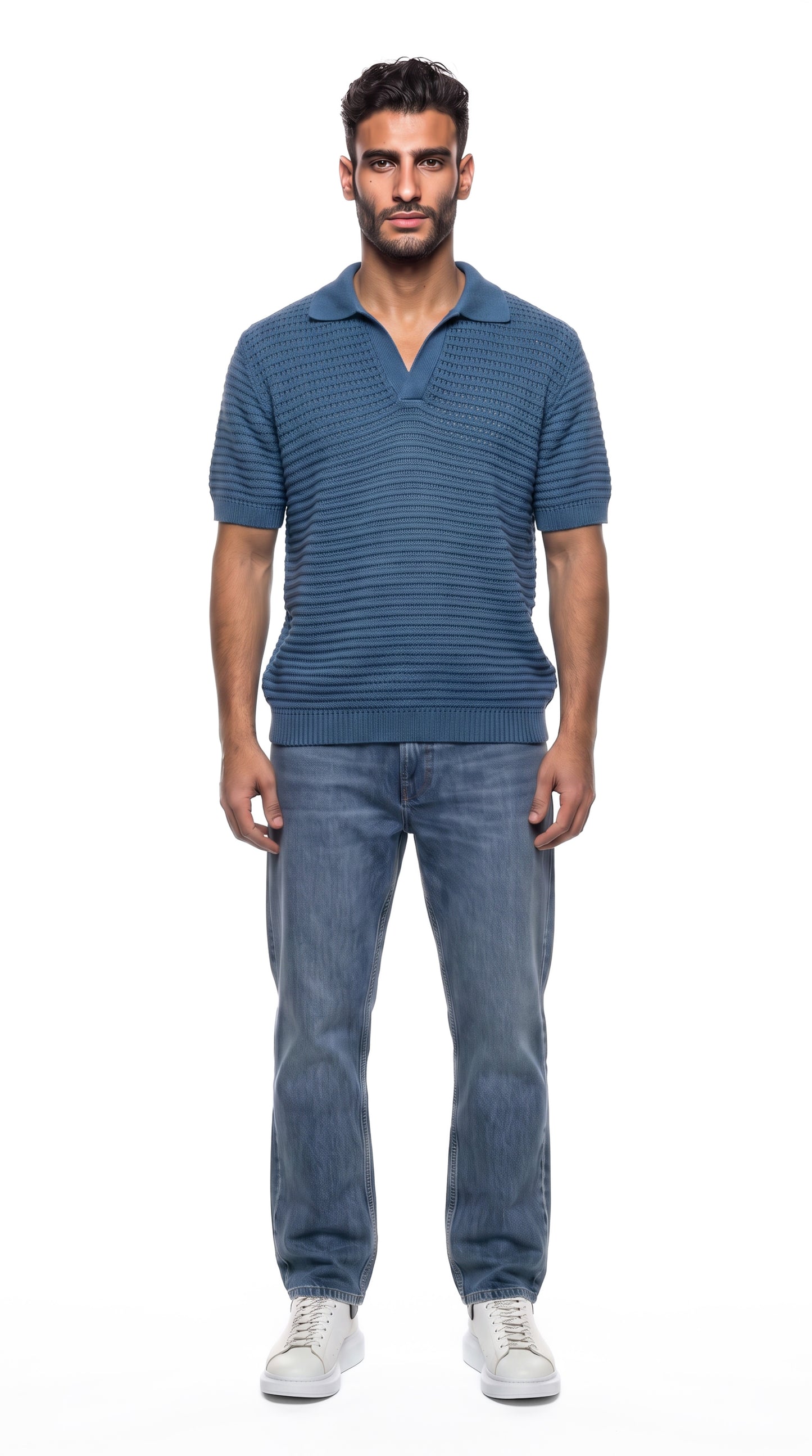 Airy Knit Polo Shirt