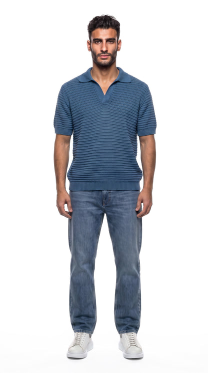 Airy Knit Polo Shirt