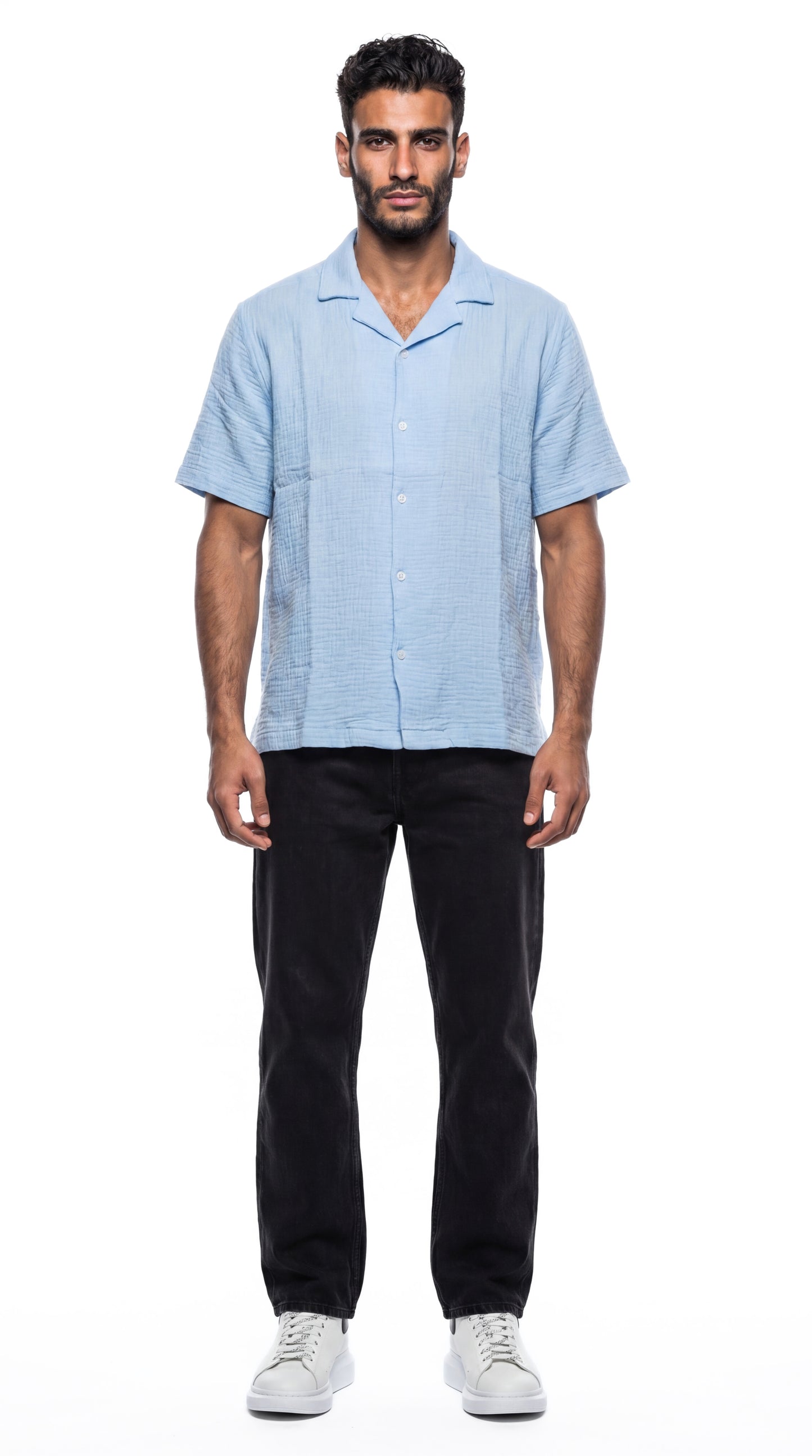 Textured cotton shirt