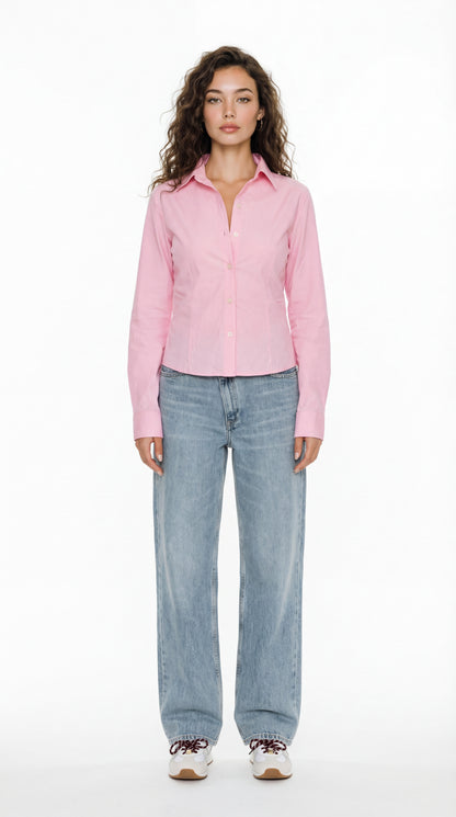 Tailored cropped shirt