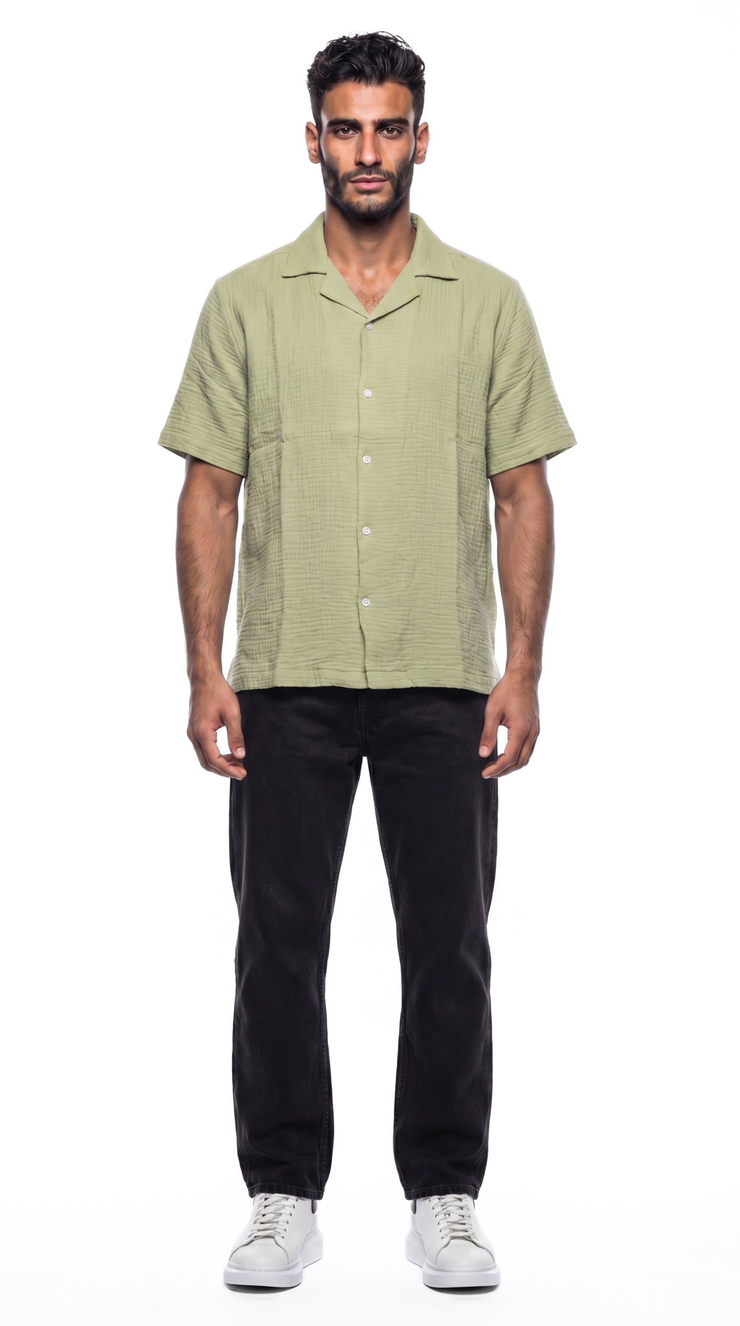 Textured cotton shirt