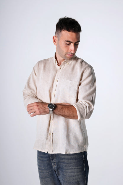 Long Sleeve Pure Linen Shirts