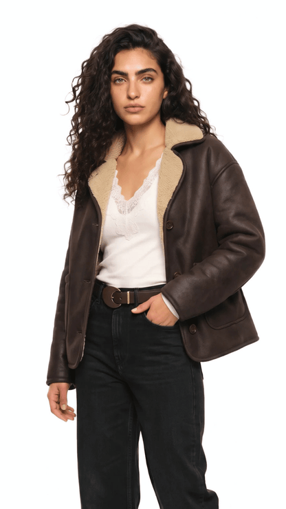 Faux leather jacket