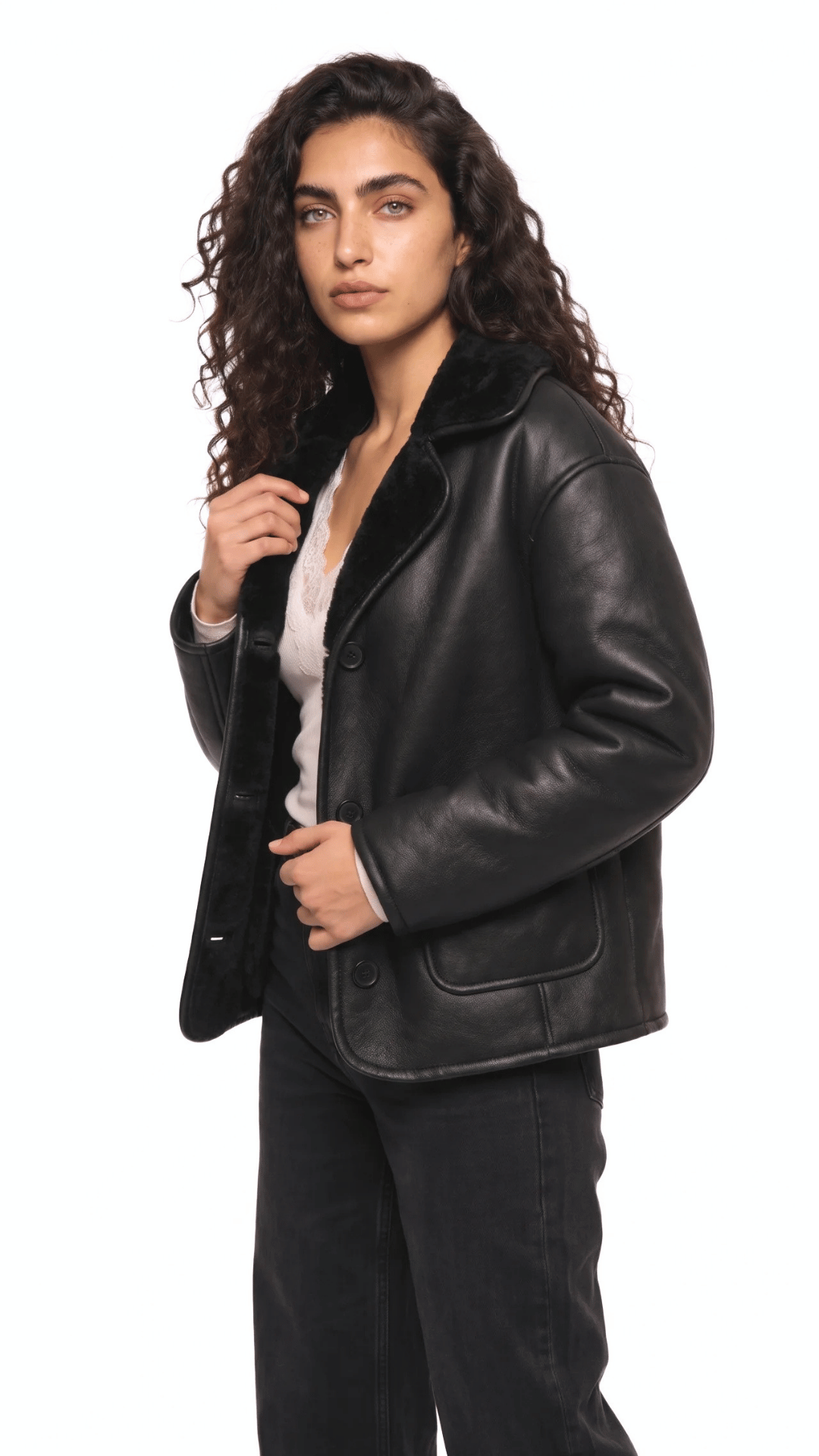 Faux leather jacket