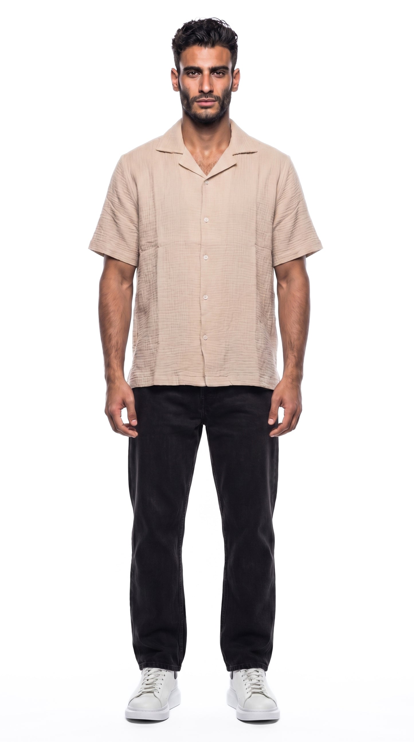 Textured cotton shirt