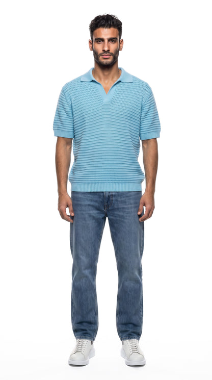 Airy Knit Polo Shirt