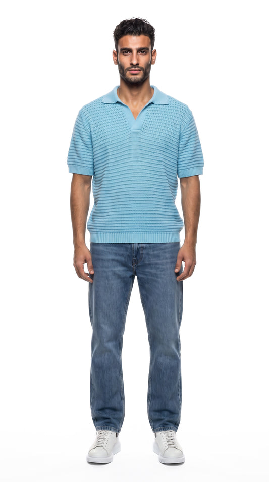 Airy Knit Polo Shirt