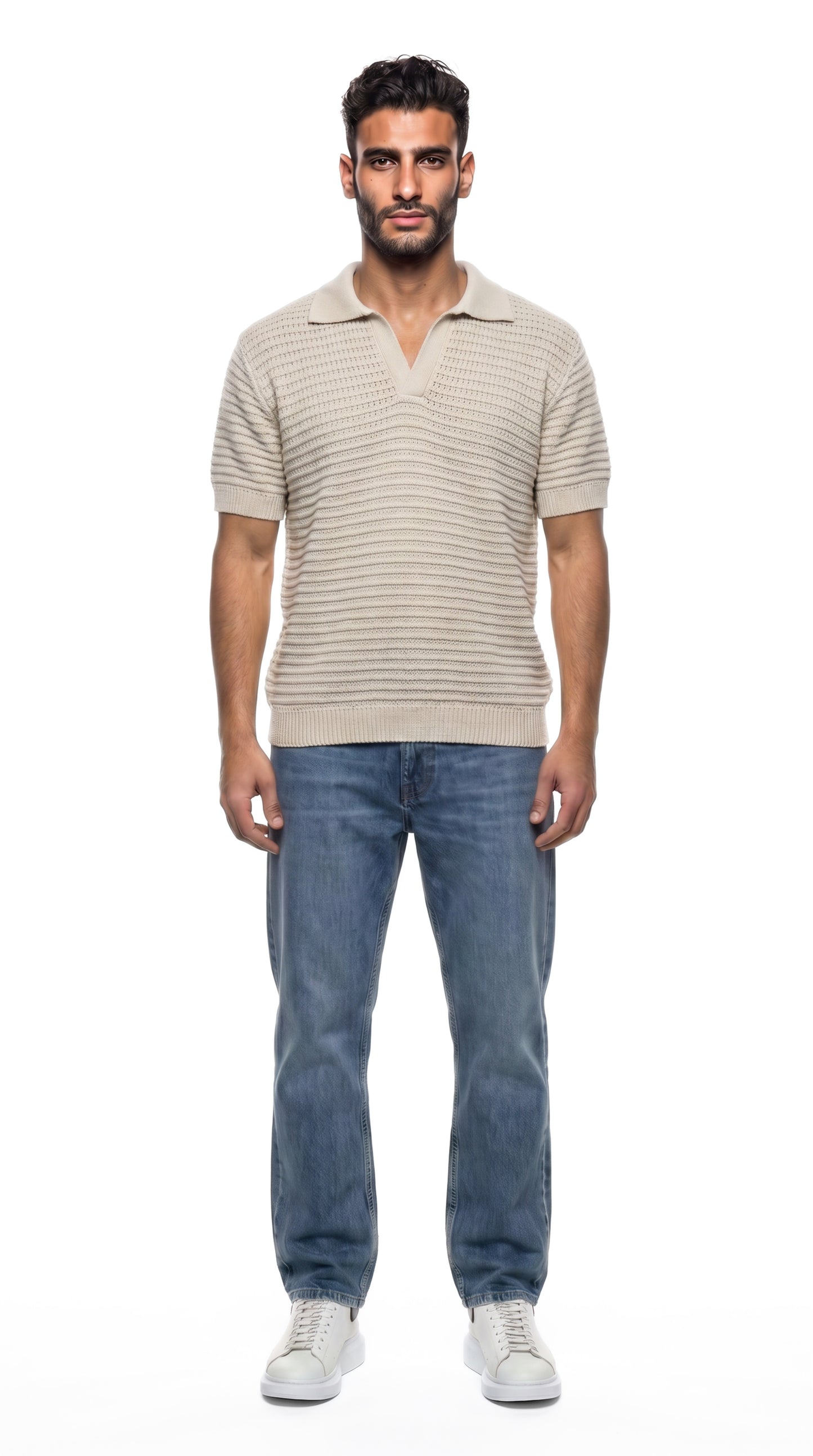 Airy Knit Polo Shirt