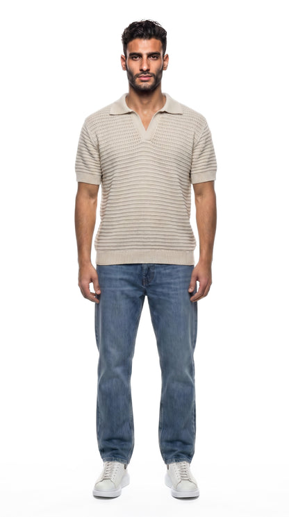 Airy Knit Polo Shirt