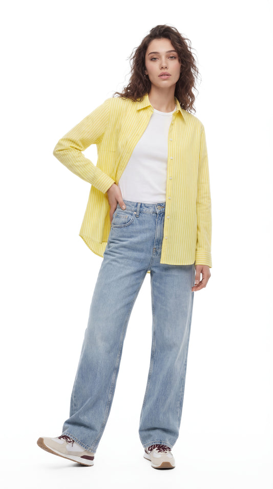 Striped Poplin Shirt