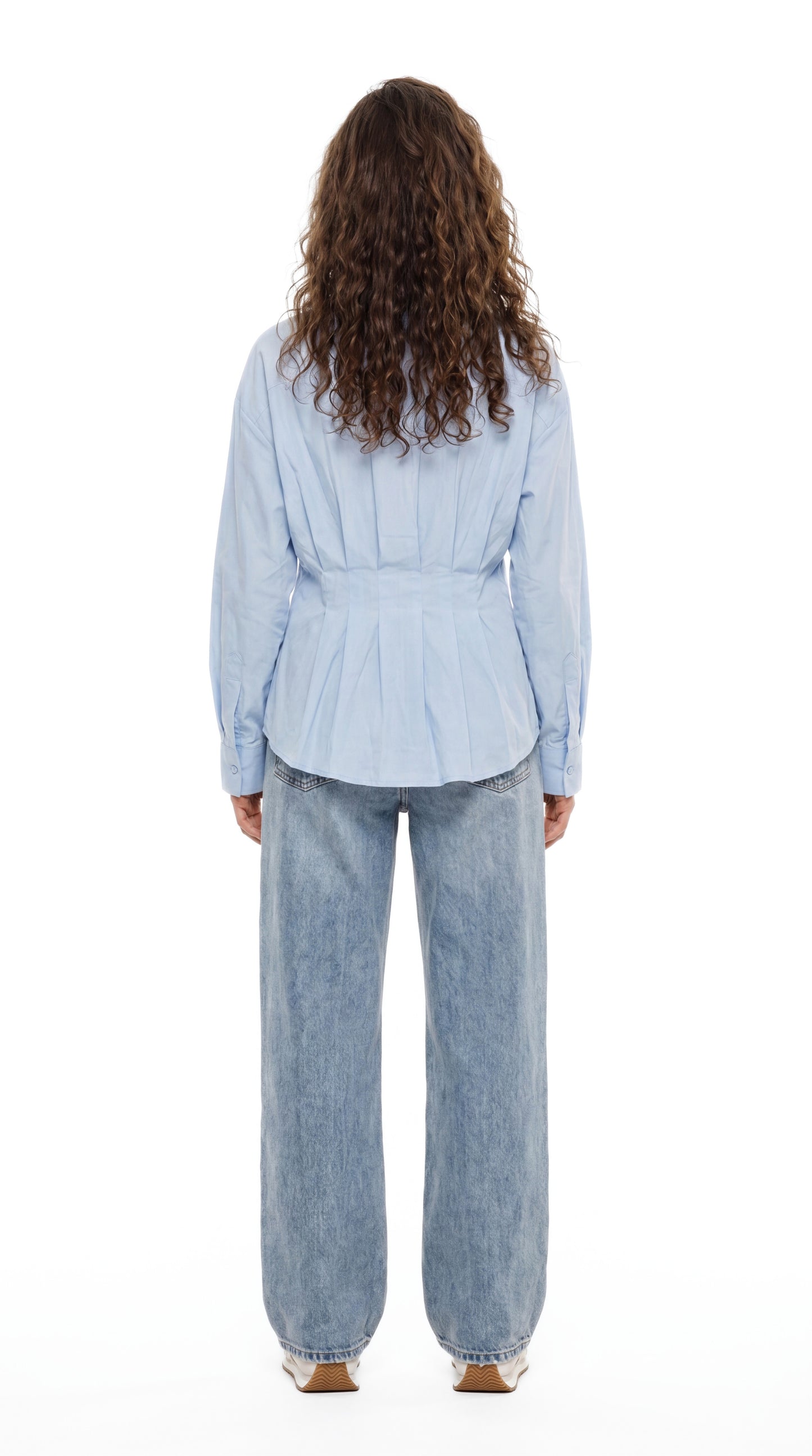 Pleated Poplin Shirt