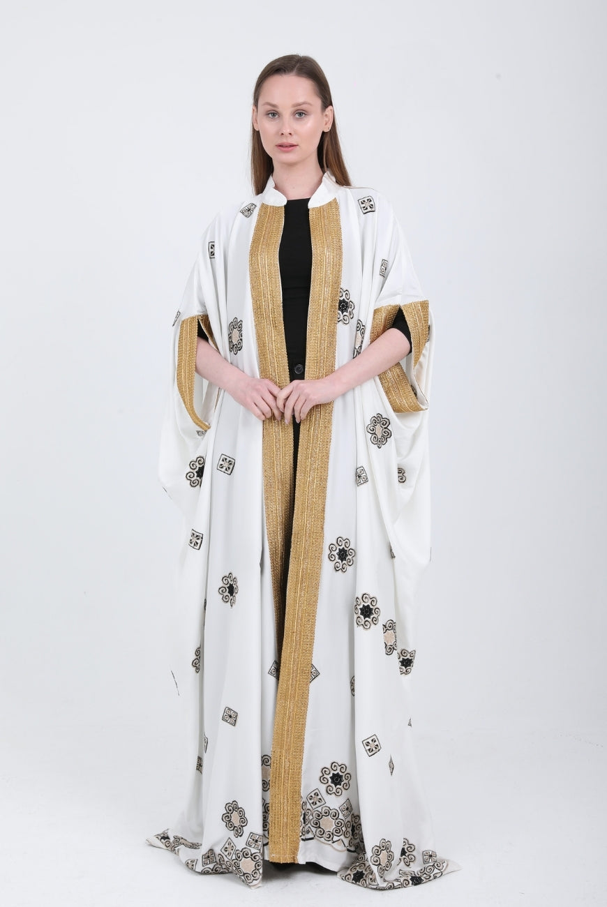 Flower Embroidered Kaftan