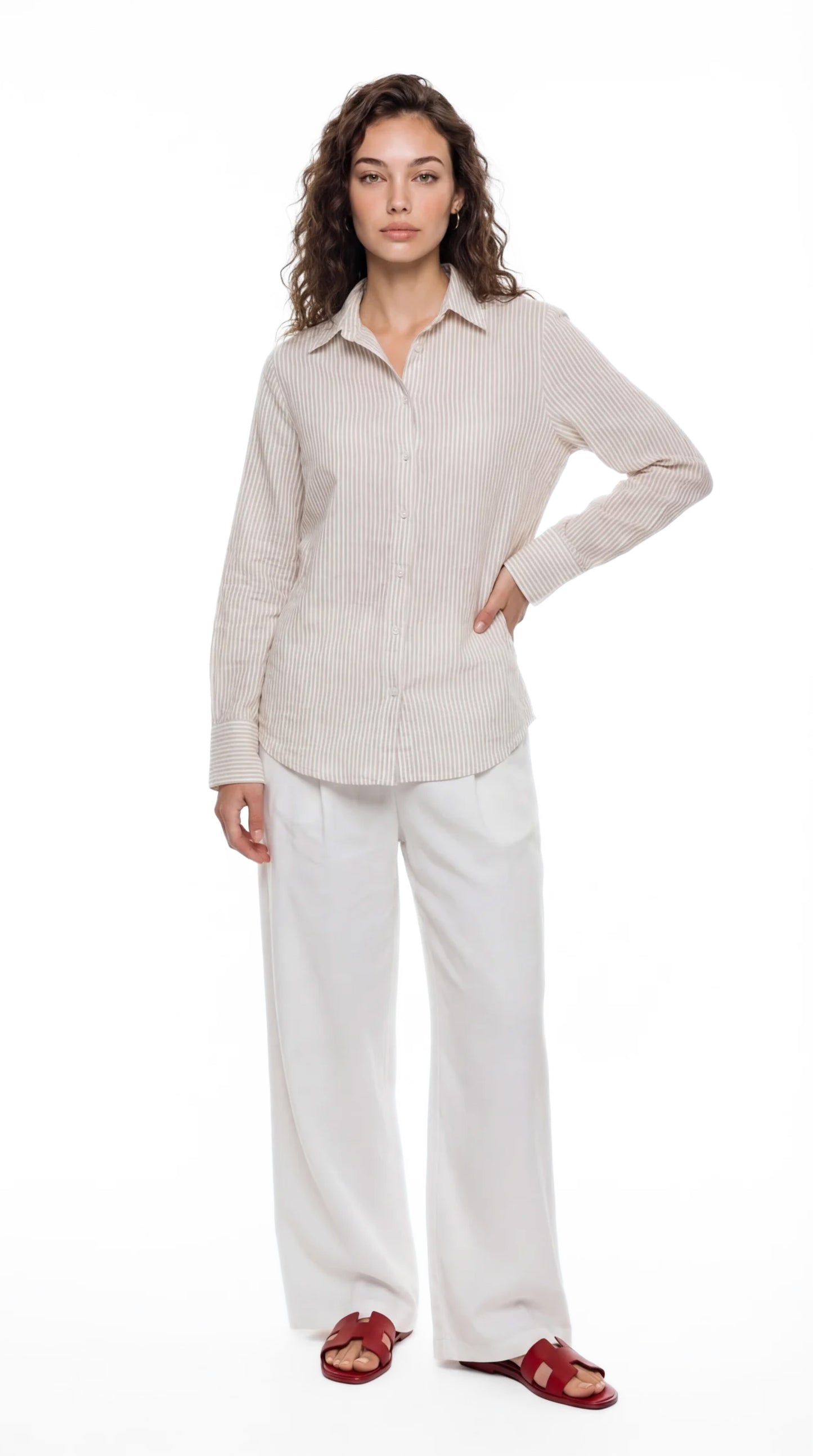 Women’s Striped Linen Shirt