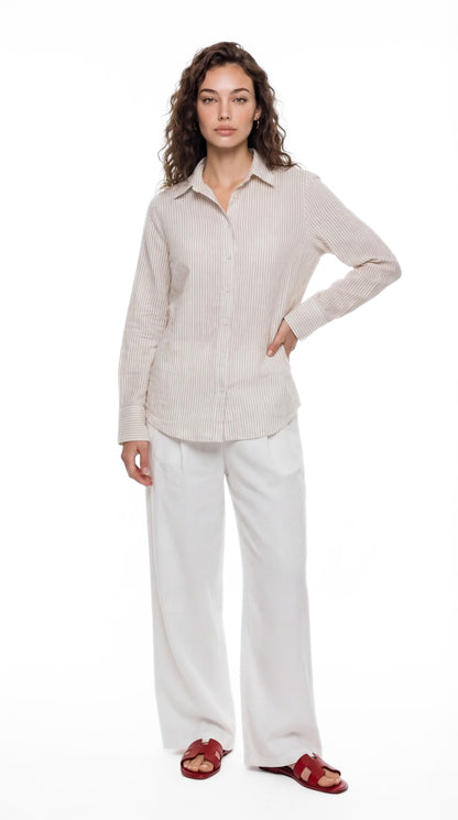 Women’s Striped Linen Shirt