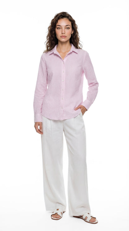Women’s Striped Linen Shirt