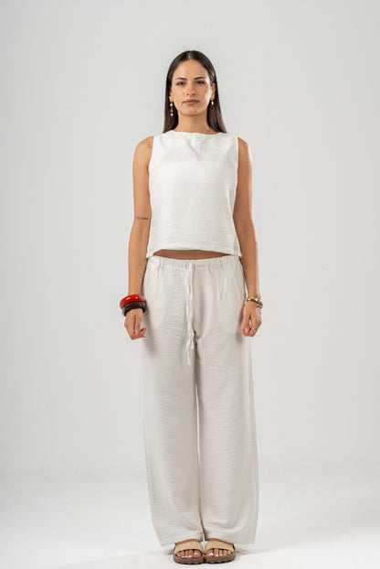 Sleeveless Linen Set