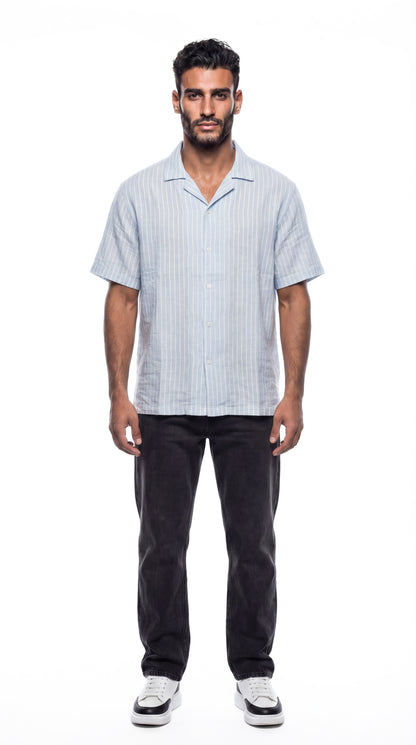 Men’s Striped Linen Shirt