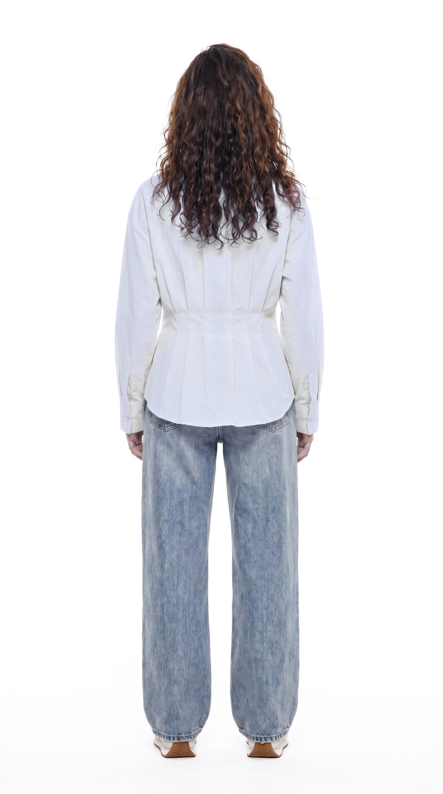Pleated Poplin Shirt