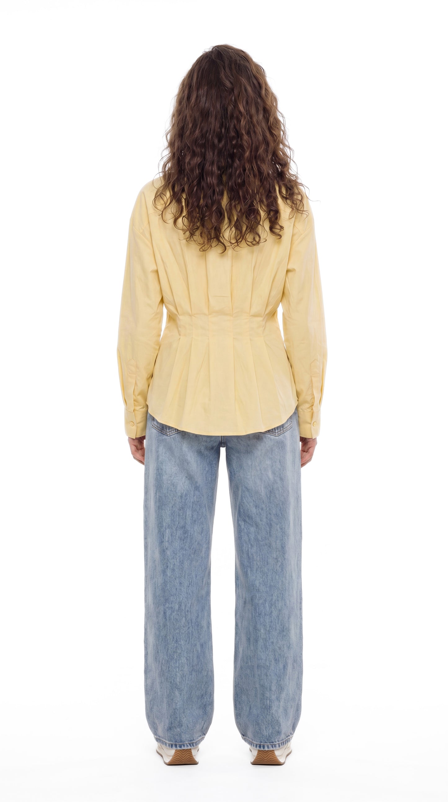 Pleated Poplin Shirt