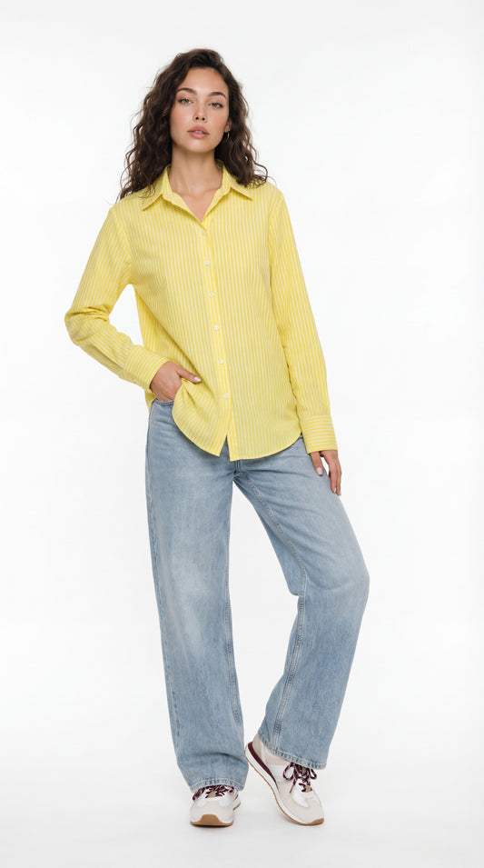 Striped Poplin Shirt