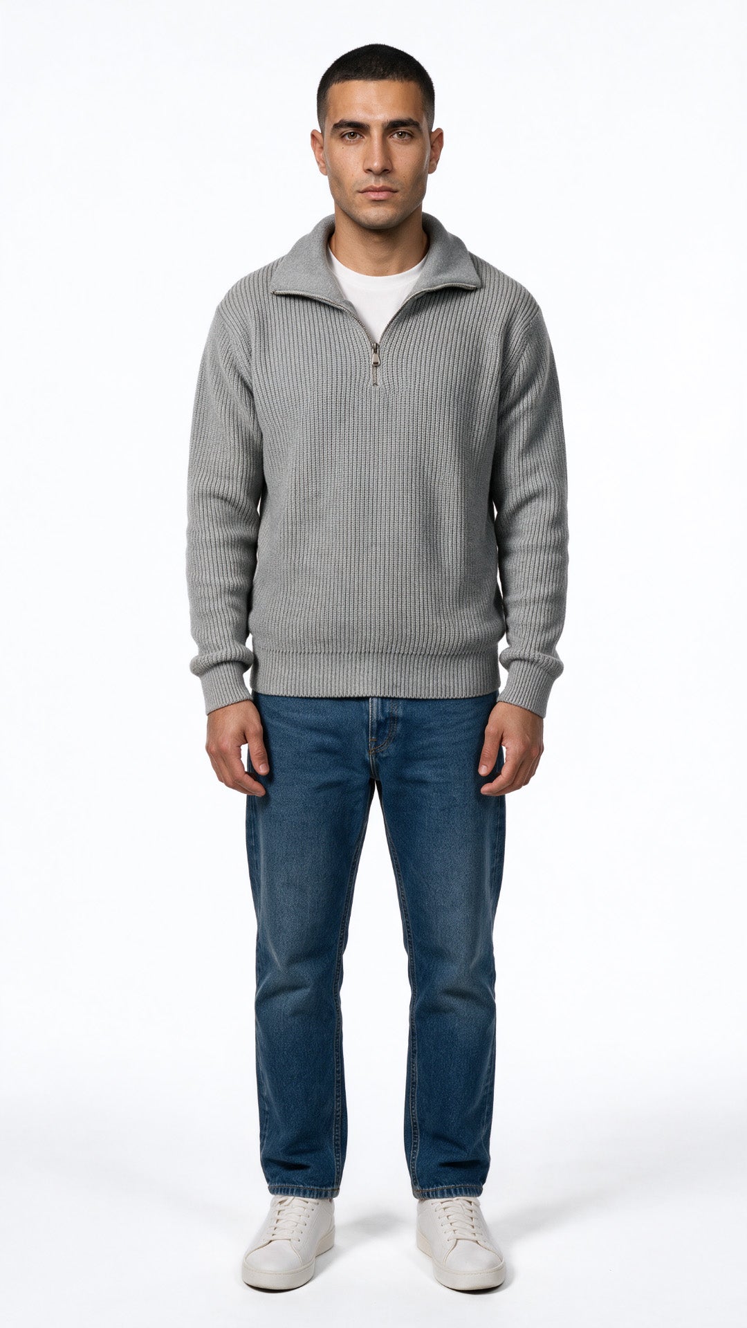 Knitted Quarter Zipper