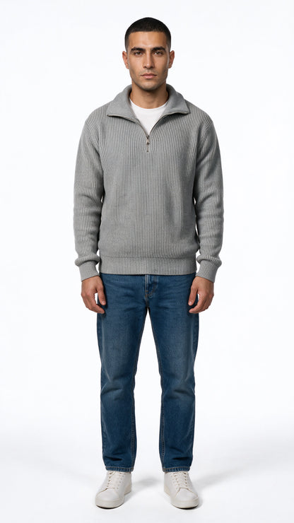 Knitted Quarter Zipper
