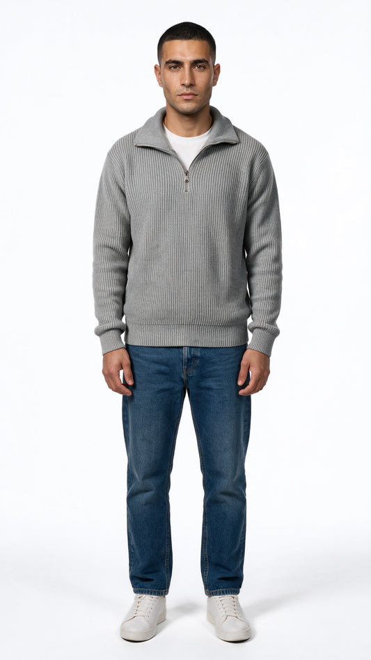 Knitted Quarter Zipper