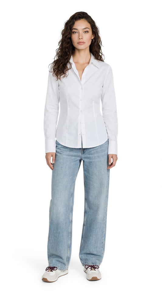 Tailored cropped shirt