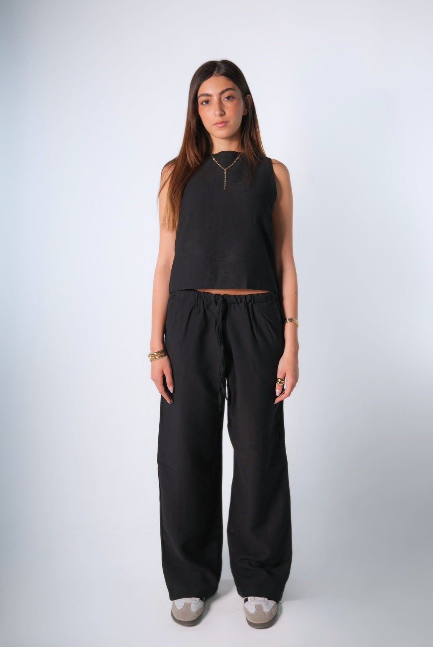 Sleeveless Linen Set