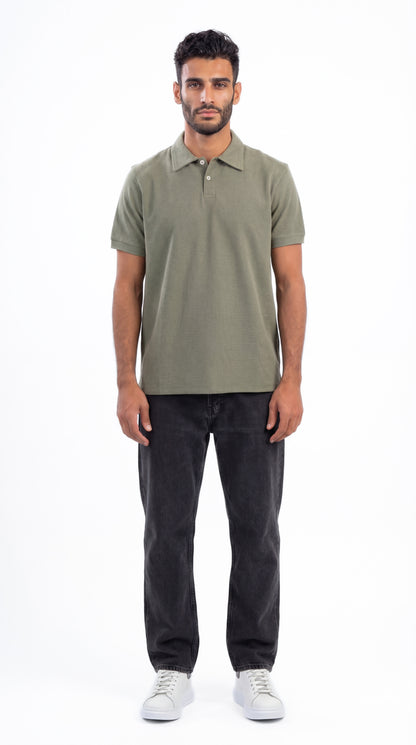 Textured Polo T-shirt