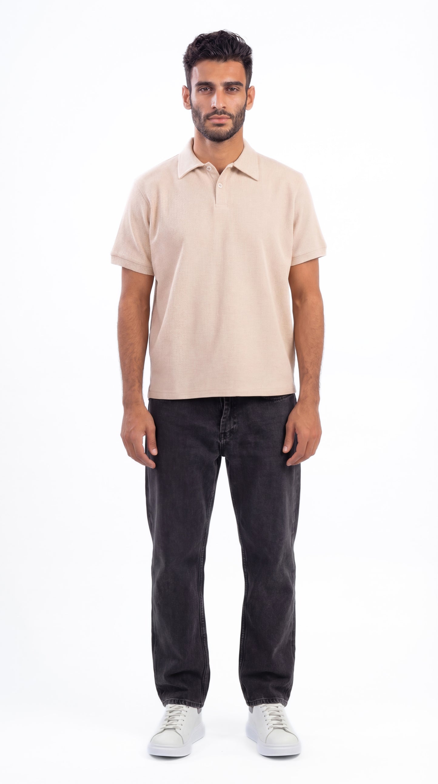Textured Polo T-shirt