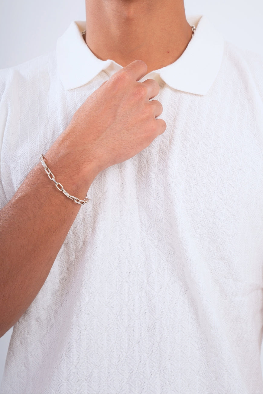 Textured Knitted Polo