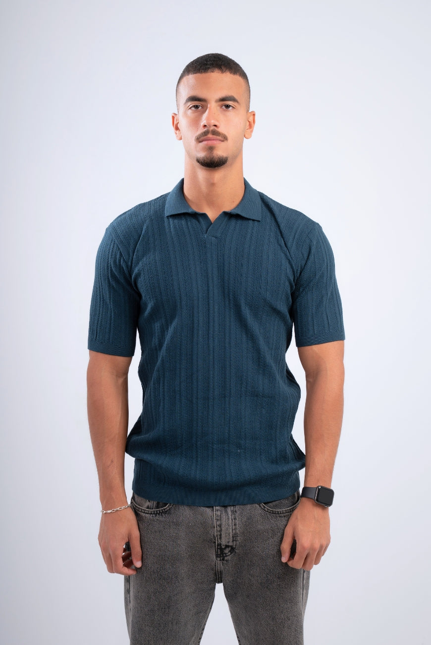 Striped Knitted Polo