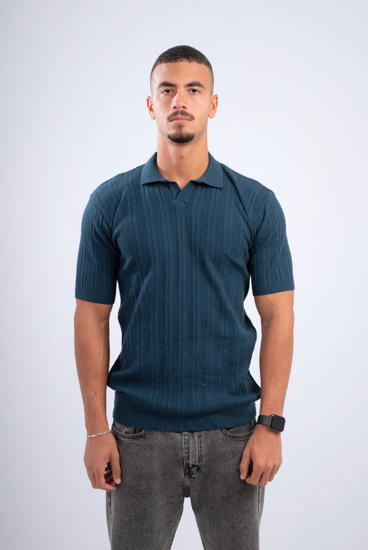 Striped Knitted Polo