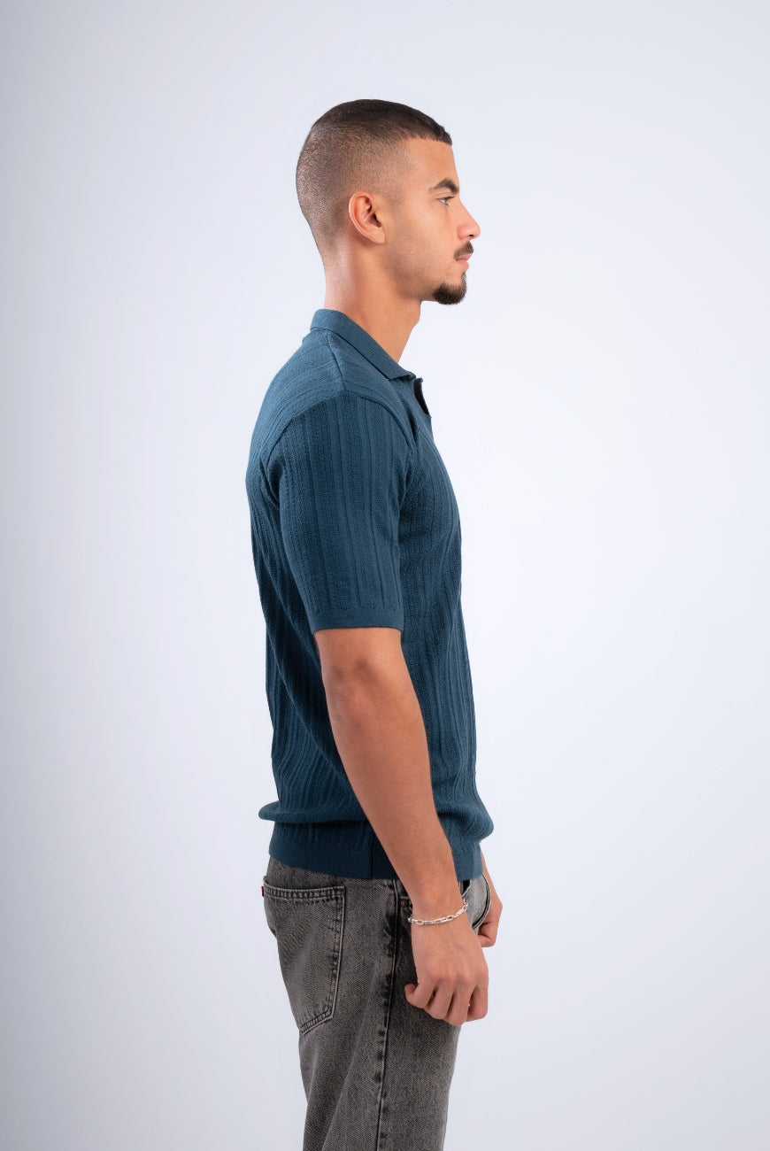 Striped Knitted Polo