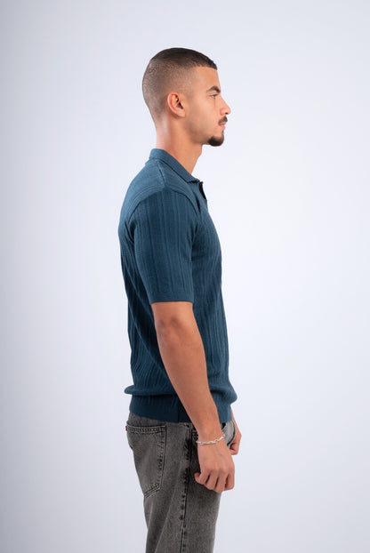 Striped Knitted Polo