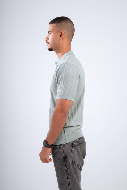 Striped Knitted Polo