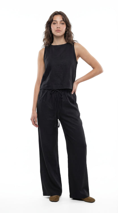 Sleeveless Linen Set