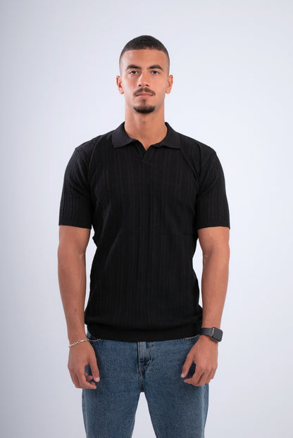 Striped Knitted Polo