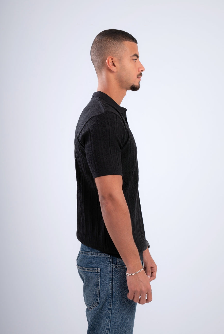 Striped Knitted Polo