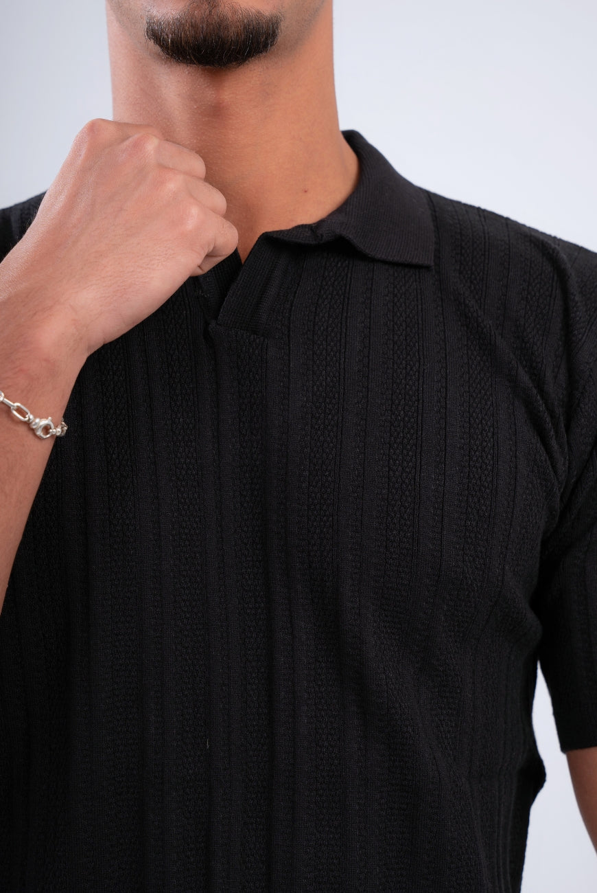 Striped Knitted Polo