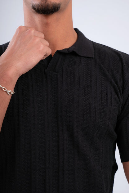 Striped Knitted Polo
