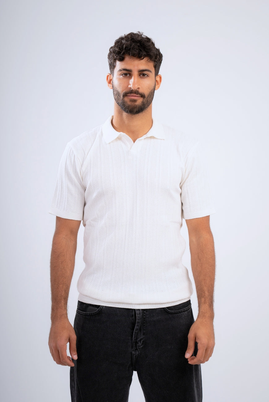 Striped Knitted Polo