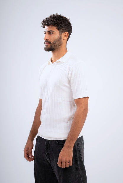 Striped Knitted Polo