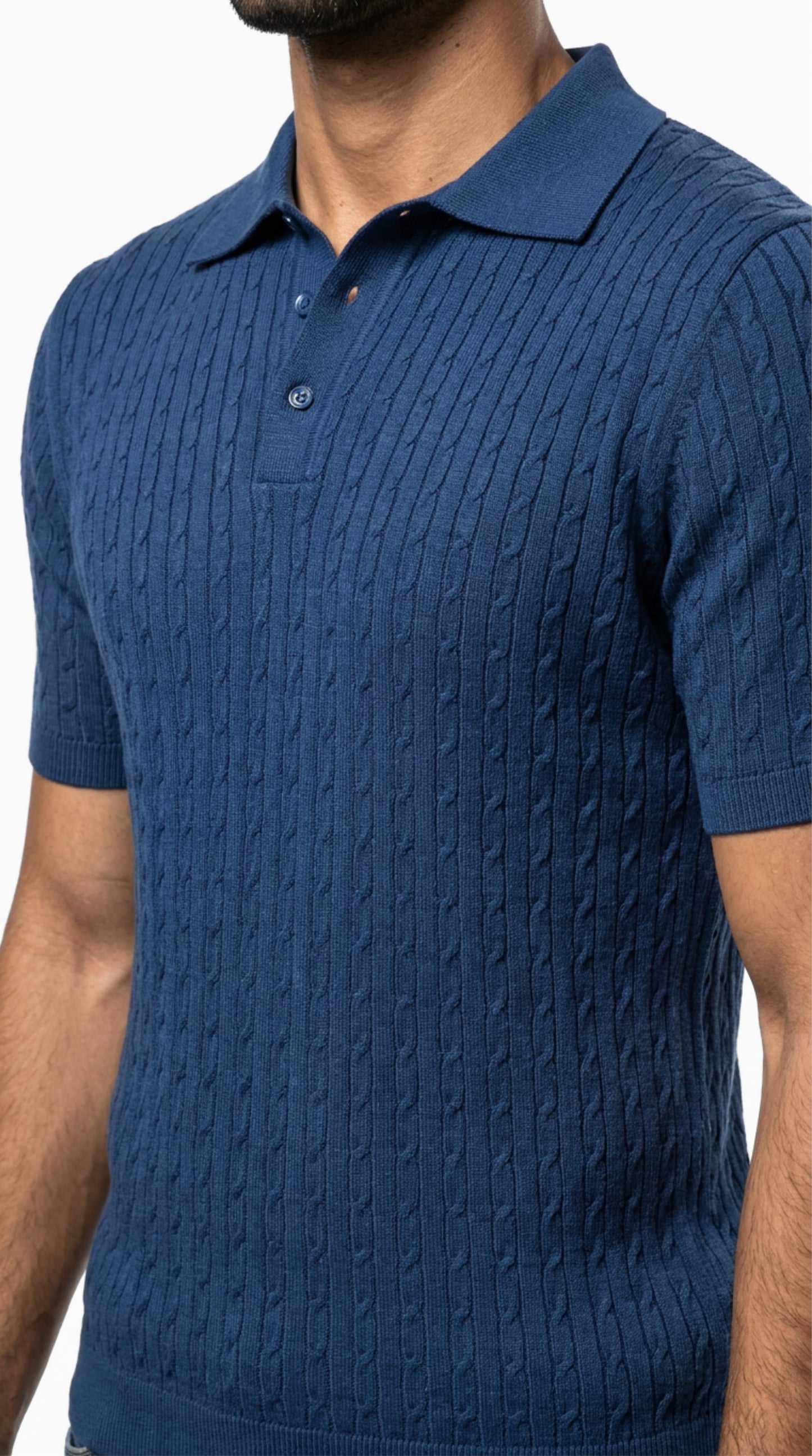 Cable Knit Polo